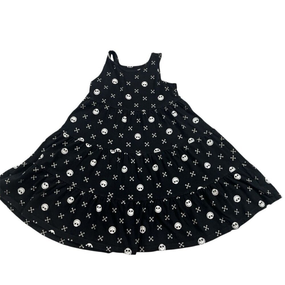 Disney Nightmare Before Christmas Jack Skeleton Sleeveless Girls Dress Size 8